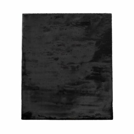 Hoogpolig effen soft vloerkleed SOFTY 780 kleur zwart