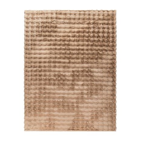Hoogpolig soft vloerkleed ANDRES 741 kleur beige