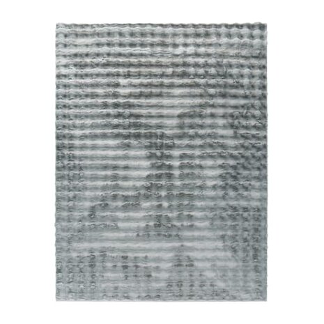 Hoogpolig soft vloerkleed ANDRES 741 kleur grijs