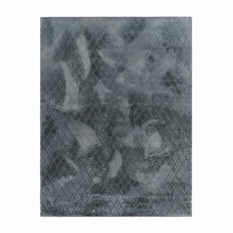 Hoogpolig soft vloerkleed ANDRES 742 kleur antraciet