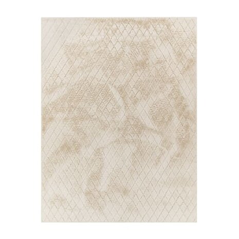 Hoogpolig soft vloerkleed ANDRES 742 kleur creme