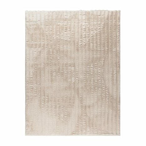 Hoogpolig soft vloerkleed ANDRES 743 kleur creme