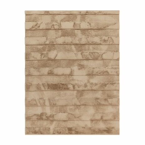 Hoogpolig soft vloerkleed ANDRES 744 kleur beige