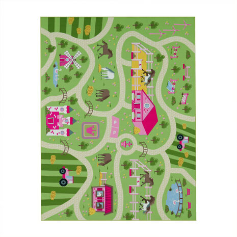 Kinder vloerkleed of karpet KIDDY 560 kleur groen