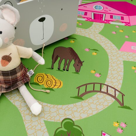 Kinder vloerkleed of karpet KIDDY 560 kleur groen