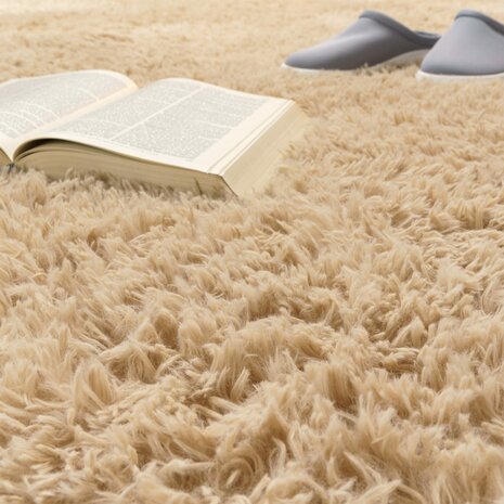 Hoogpolig vloerkleed of karpet LONDON 591 kleur beige