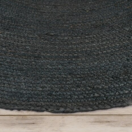 Jute vloerkleed of karpet BOSTON kleur antraciet 595