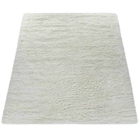 Hoogpolig vloerkleed of karpet LONDON 591 kleur wit