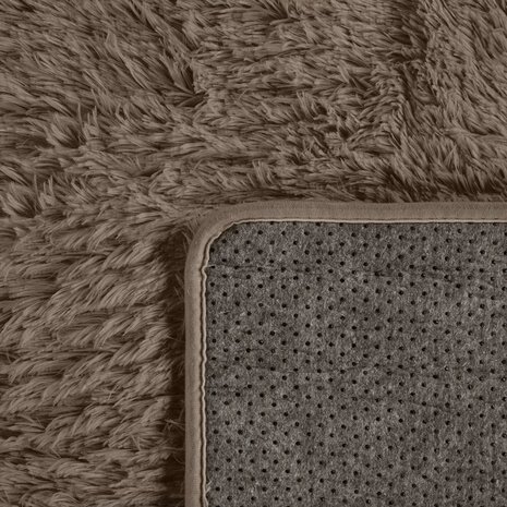 Hoogpolig vloerkleed of karpet LONDON 591 kleur taupe