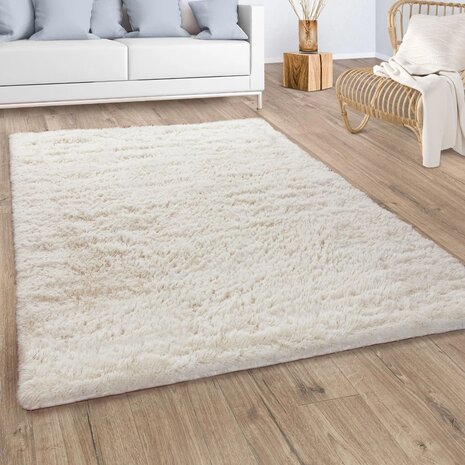 Hoogpolig vloerkleed of karpet LONDON 591 kleur ecru
