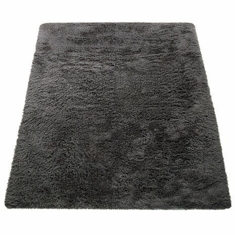 Hoogpolig vloerkleed of karpet LONDON 591 kleur antraciet