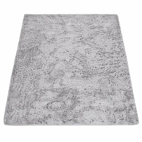 Hoogpolig vloerkleed of karpet LONDON 591 kleur zilver