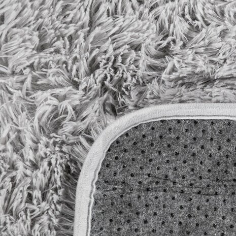 Hoogpolig vloerkleed of karpet LONDON 591 kleur zilver
