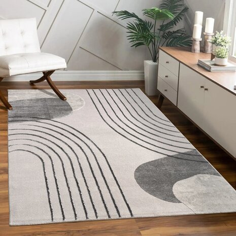 Modern karpet of vloerkleed BRUSSEL 216 kleur grijs