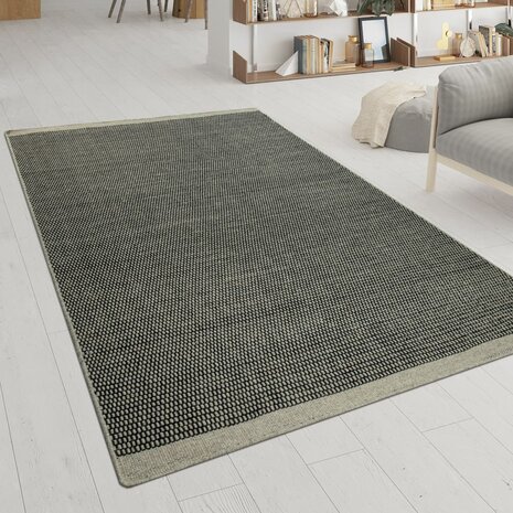 Wollen karpet of vloerkleed FRANSICO 300 kleur grijs