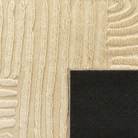 Effen beige karpet of vloerkleed SKY 527 