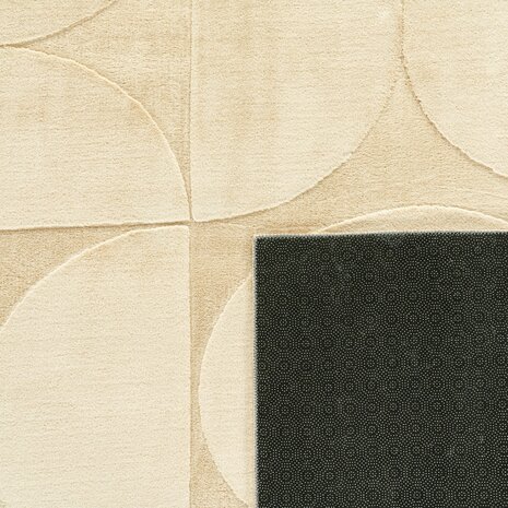 Effen beige karpet of vloerkleed SKY 526 