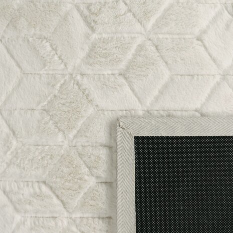 Hoogpolig soft vloerkleed ANDRES 745 kleur creme