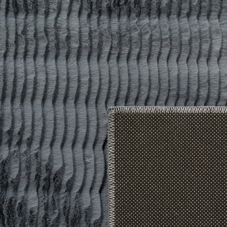 Hoogpolig soft vloerkleed ANDRES 743 kleur antraciet