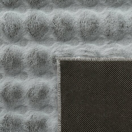 Hoogpolig soft vloerkleed ANDRES 741 kleur grijs