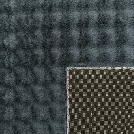 Hoogpolig soft vloerkleed ANDRES 741 kleur antraciet