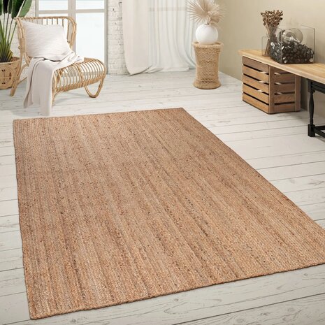 Jute vloerkleed of karpet ACTON kleur natur 686
