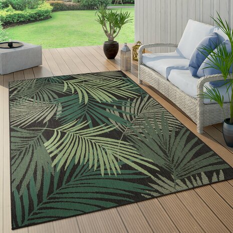 Outdoor vloerkleed of karpet ANNE kleur zwart 534