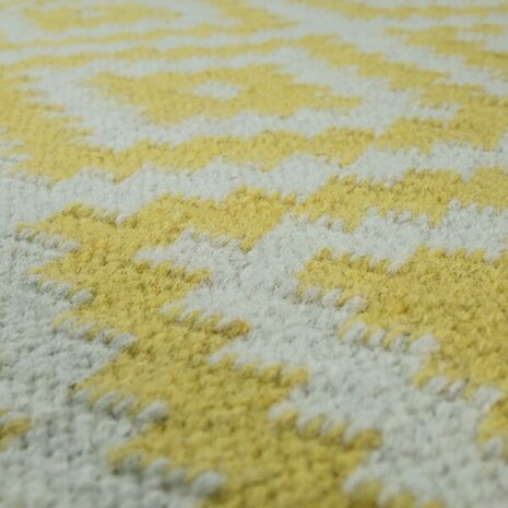 Vloerkleed of karpet VIENNA kleur geel wit 500