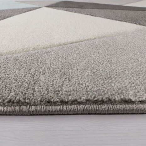 Modern 3D vloerkleed of karpet ARWIN kleur turquoise 237