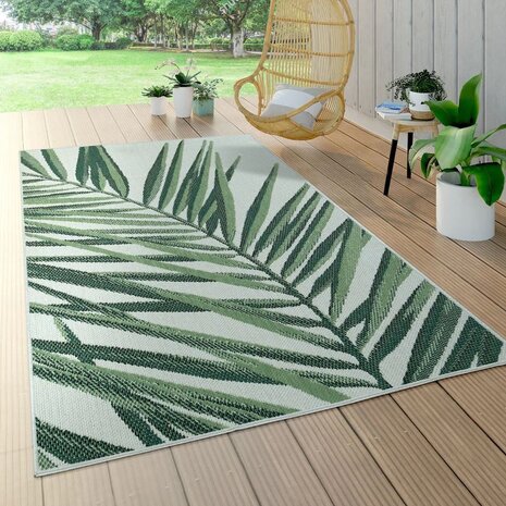 Outdoor vloerkleed of karpet ANNE kleur groen 537