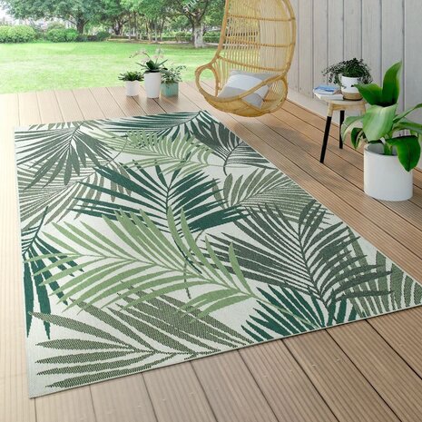 Outdoor vloerkleed of karpet ANNE kleur groen 534
