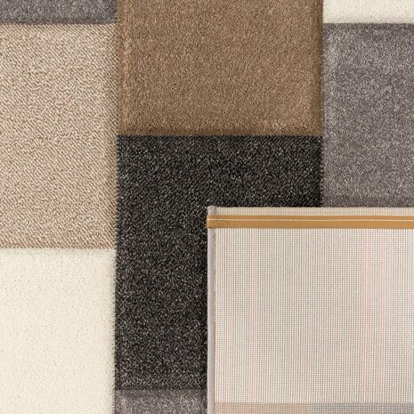 Modern 3D vloerkleed of karpet ARWIN kleur beige 646