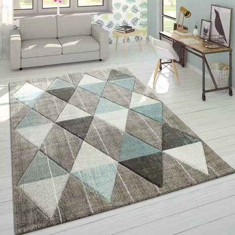 Modern 3D vloerkleed of karpet ARWIN kleur beige 234