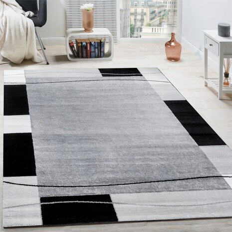 Modern vloerkleed of karpet ARIZONA  kleur grijs 054