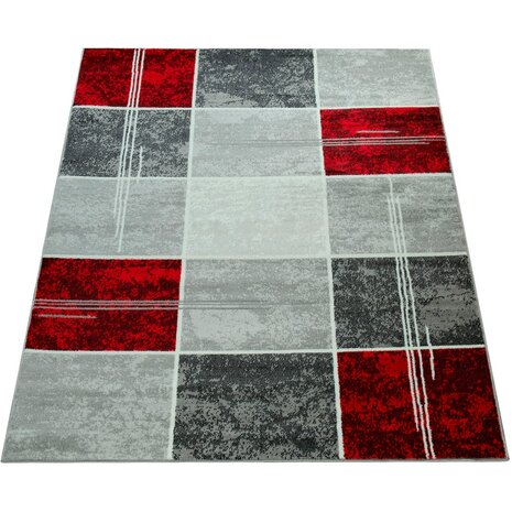Modern vloerkleed of karpet ARIZONA  kleur rood 057