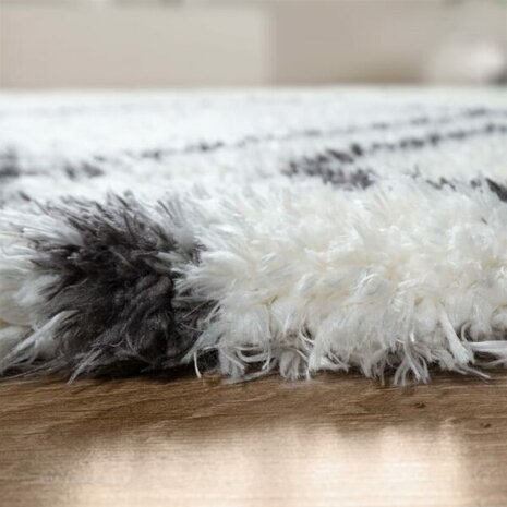 Hoogpolig vloerkleed of karpet RICHMOND kleur creme 080