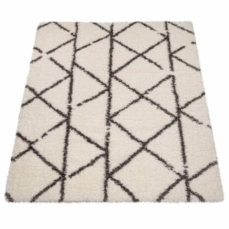 Hoogpolig vloerkleed of karpet RICHMOND kleur creme 078