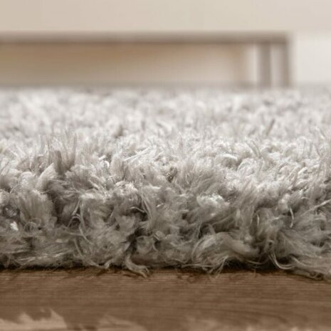 Hoogpolig vloerkleed of karpet AMADO kleur grijs 861