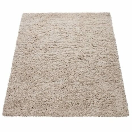 Hoogpolig vloerkleed of karpet AMADO kleur beige 861