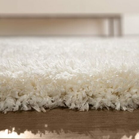 Hoogpolig vloerkleed of karpet AMADO kleur wit 861