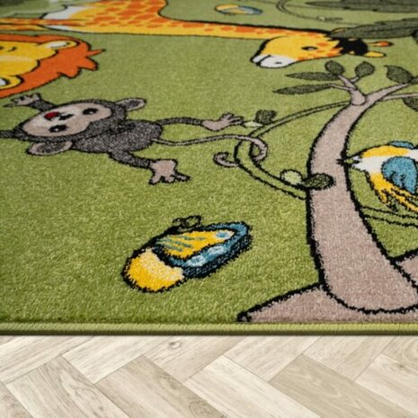 Vloerkleed of karpet LINDY kleur groen 958