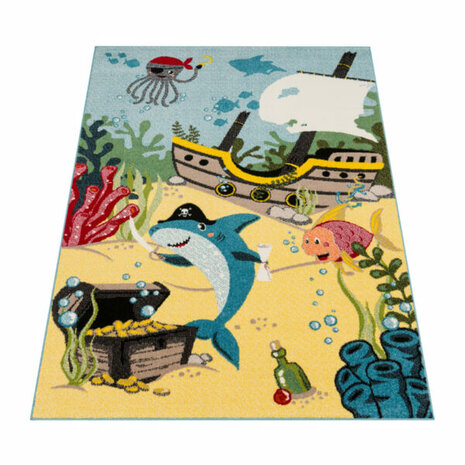 Vloerkleed of karpet LINDY kleur turquoise 950