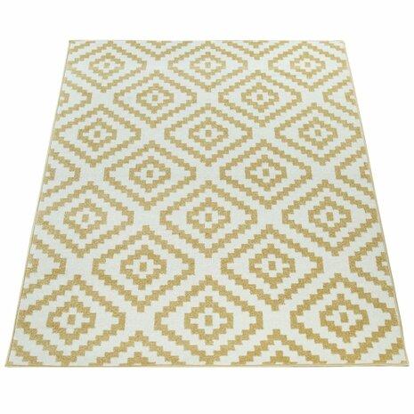Vloerkleed of karpet PALMER kleur geel wit 400
