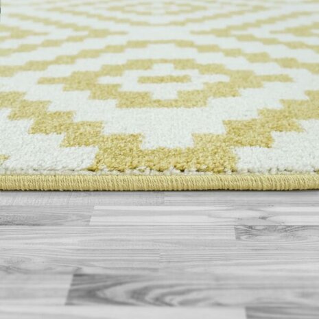 Vloerkleed of karpet PALMER kleur geel wit 400